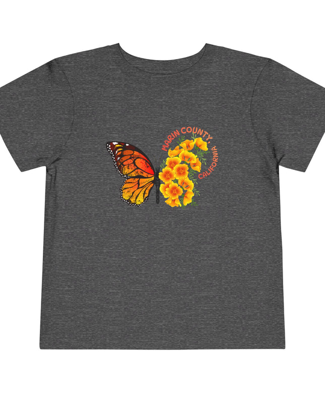 "Butterflies and Poppies Marin County, California" Toddler Short Sleeve Tee