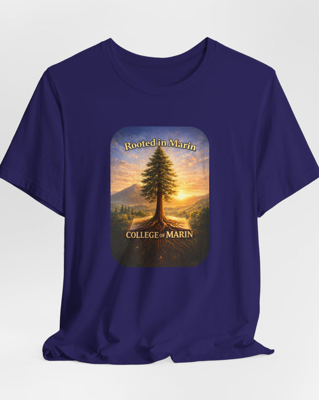 "Rooted in Marin, College of Marin" Unisex Jersey Short Sleeve Tee