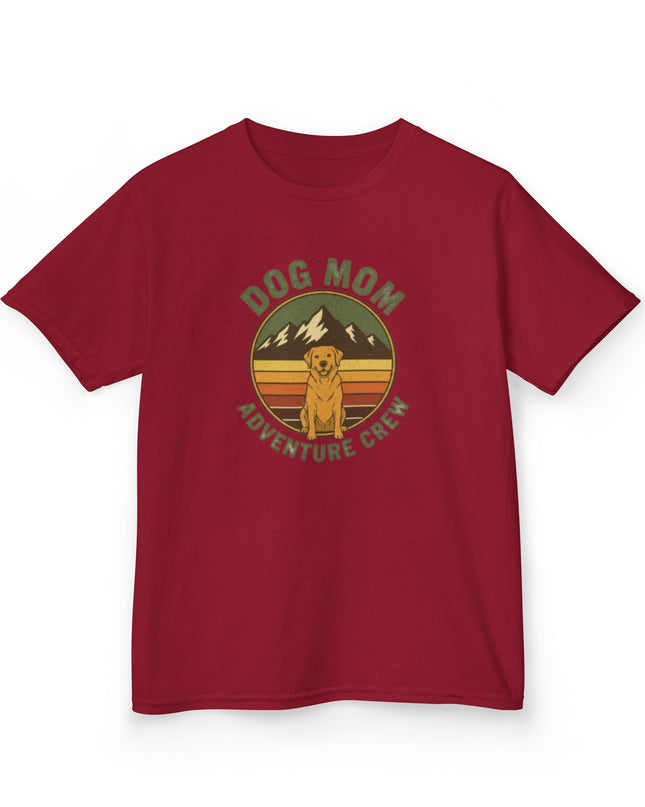 "Dog Mom Adventure Crew" Kids Heavy Cotton Tee