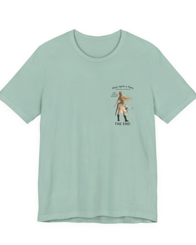"She Saved Herself" (ink both sides) Unisex Jersey Short Sleeve Tee