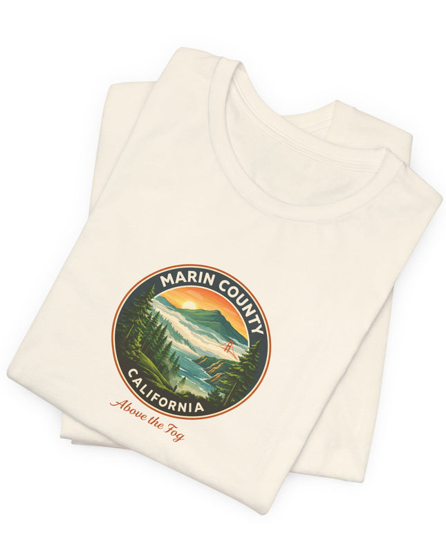 "Marin County, Above the Fog" Unisex Jersey Short Sleeve Tee