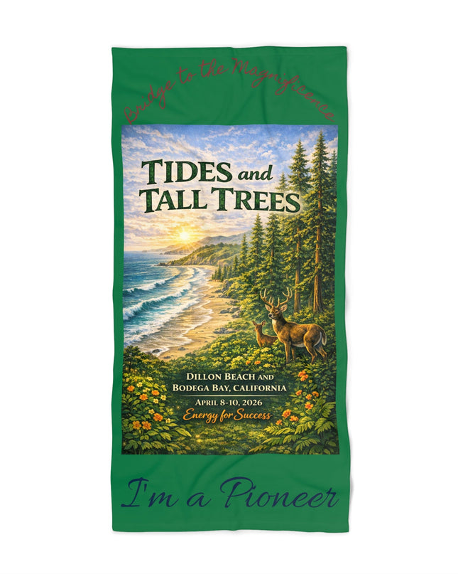 Tides and Tall Trees Beach Towel