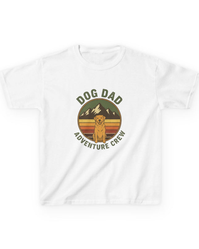 "Dog Dad Adventure Crew" Kids Heavy Cotton Tee