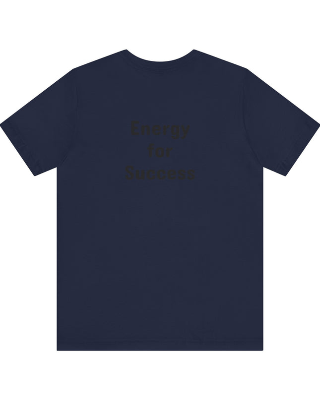 "Energy for Success" with a black and white drawing of a tree, Unisex Jersey Short Sleeve Tee
