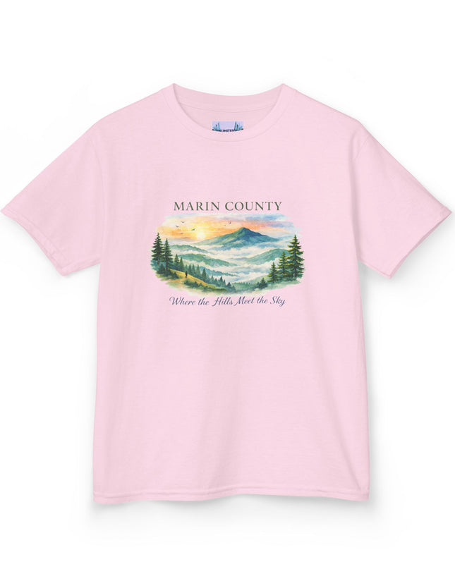 "Marin County, Where the Hills Meet the Sky" Kids Heavy Cotton Tee