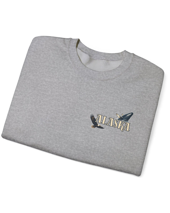 "Alaska" (Ink front and back) Unisex Heavy Blend Crewneck Sweatshirt