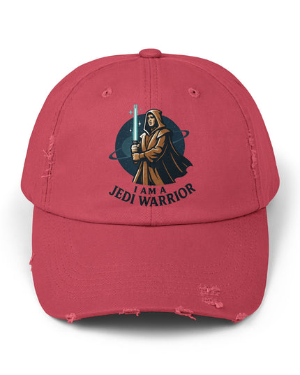 "I am a Jedi warrior" Unisex Distressed Cap