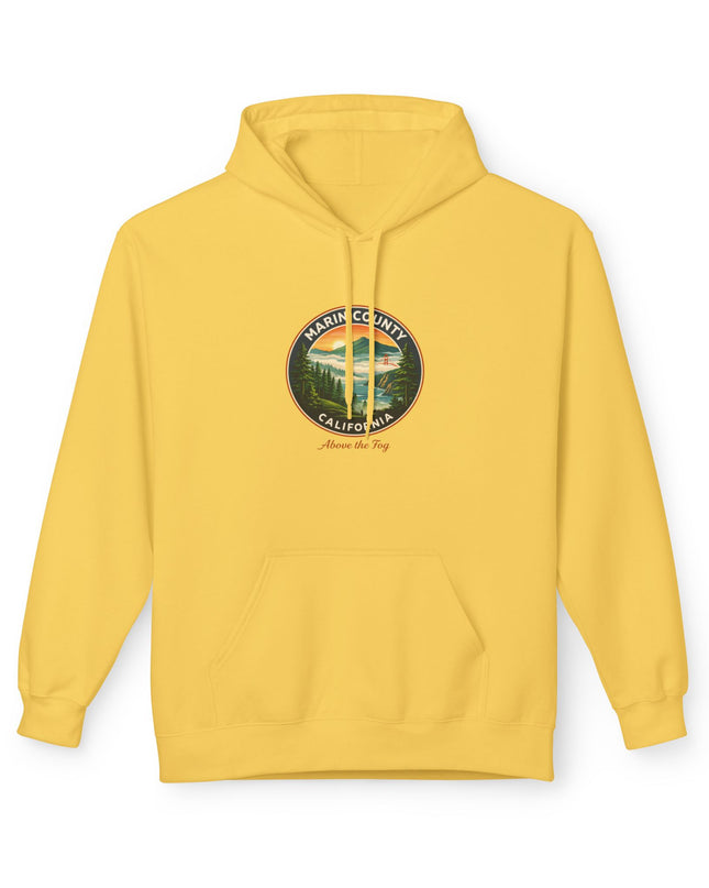 "Marin County, Above the Fog" Unisex Midweight Softstyle Fleece Hoodie