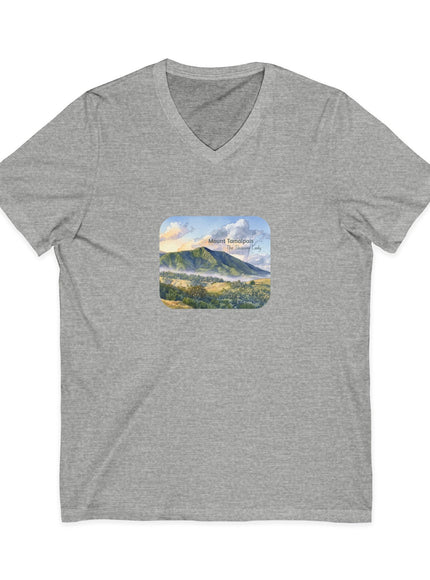 "Mount Tamalpais, the Sleeping Lady" Mount Tamalpais, the Sleeping LadyUnisex Jersey Short Sleeve V-Neck Tee