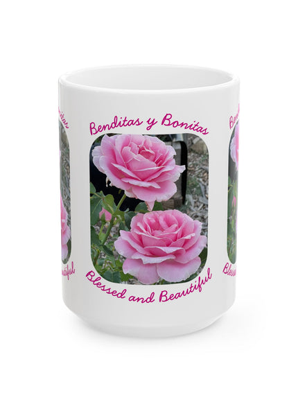"Blessed and Beautiful" Ceramic Mug, (11oz, 15oz)