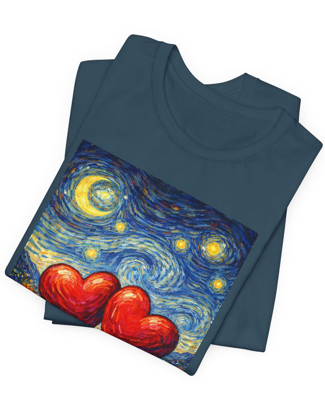 "Valentine's Day - Vincent Van Gogh Style" Unisex Jersey Short Sleeve Tee