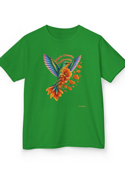 "Hummingbird and Poppies" Kids Heavy Cotton Tee