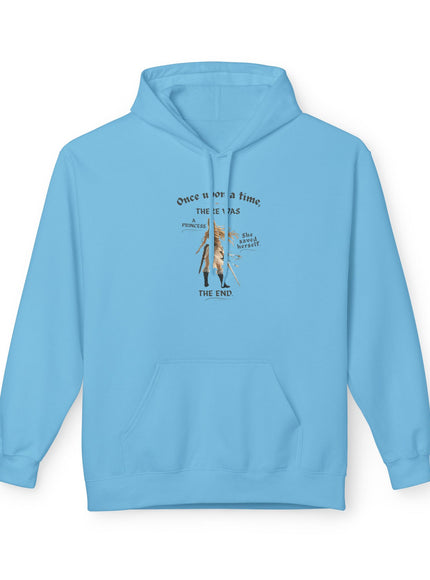 "She Saved Herself V1" (Ink both sides) Unisex Midweight Softstyle Fleece Hoodie