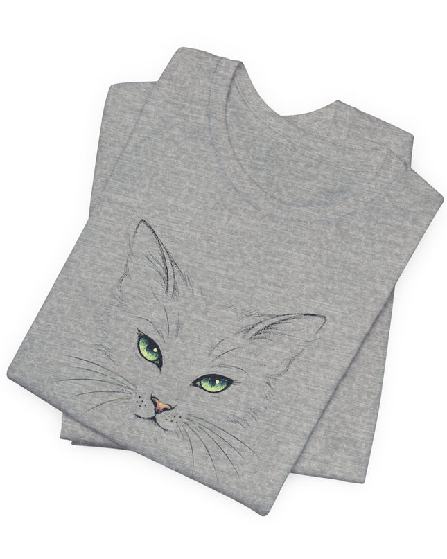 "Cat Face Sketch" Unisex Jersey Short Sleeve Tee