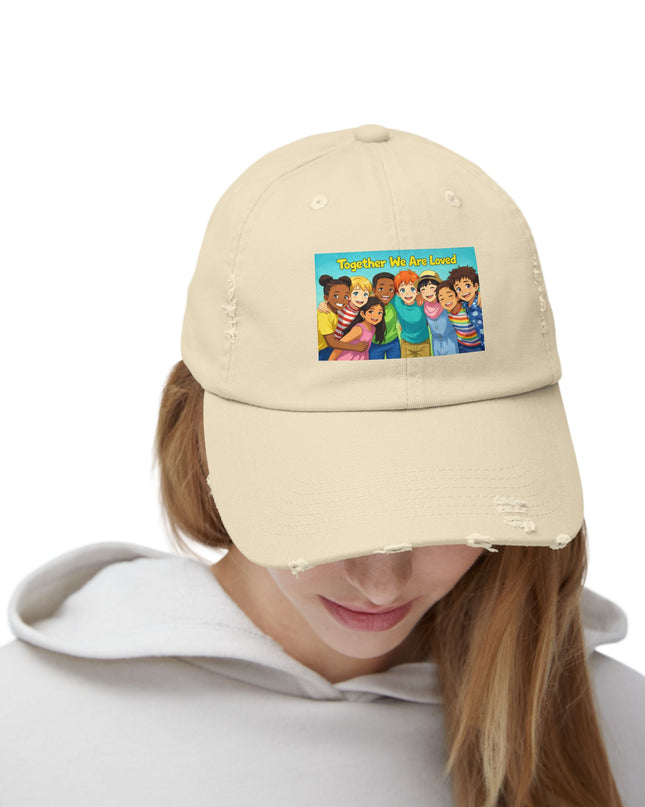 "Together We Are Loved" Unisex Distressed Cap