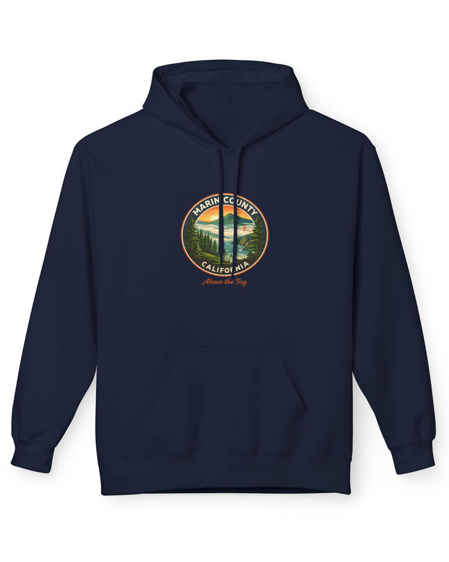 "Marin County, Above the Fog" Unisex Midweight Softstyle Fleece Hoodie