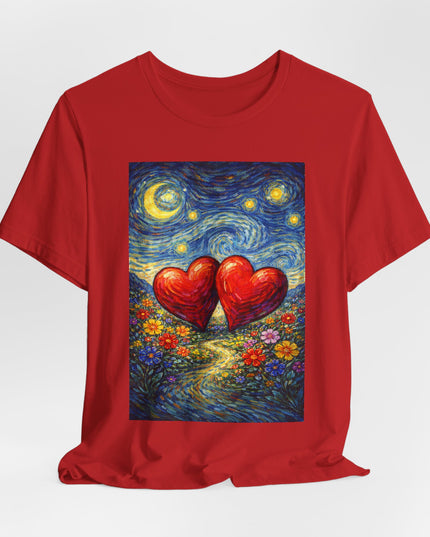 "Valentine's Day - Vincent Van Gogh Style" Unisex Jersey Short Sleeve Tee
