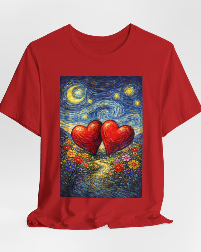 "Valentine's Day - Vincent Van Gogh Style" Unisex Jersey Short Sleeve Tee