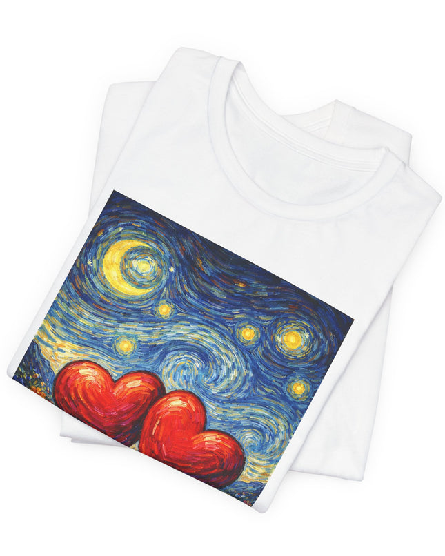 "Valentine's Day - Vincent Van Gogh Style" Unisex Jersey Short Sleeve Tee
