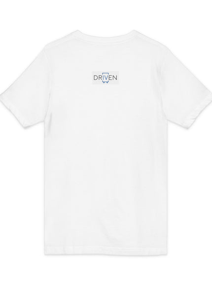 "Driven" Unisex Jersey Short Sleeve V-Neck Tee