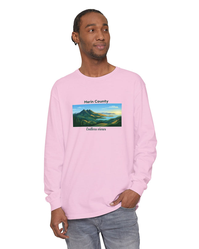 "Marin County - Endless Views" Unisex Garment-dyed Long Sleeve T-Shirt