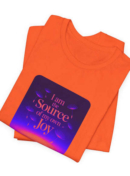 "I Am the Source of my Own Joy, (Energy for Success)" Women's and Men's Jersey Short Sleeve Tee
