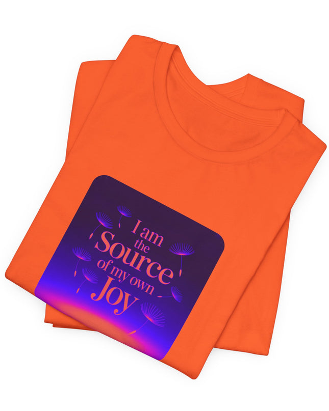 "I Am the Source of my Own Joy, (Energy for Success)" Women's and Men's Jersey Short Sleeve Tee
