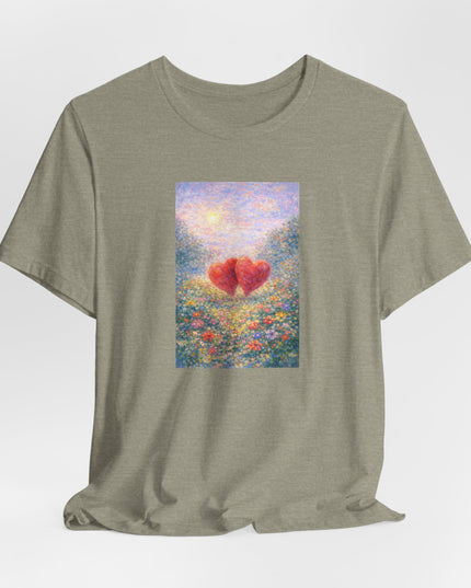 "Valentine's Day - Monet Style" Unisex Jersey Short Sleeve Tee