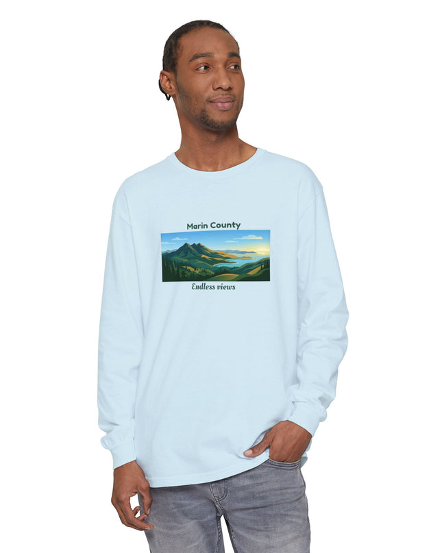 "Marin County - Endless Views" Unisex Garment-dyed Long Sleeve T-Shirt