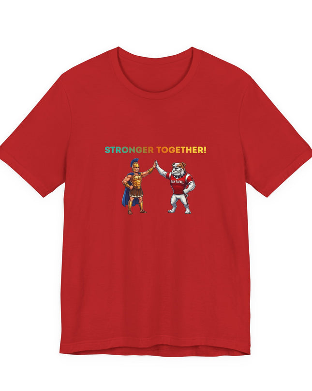 "Stronger Together SR and TL Mascots" Unisex Jersey Short Sleeve Tee