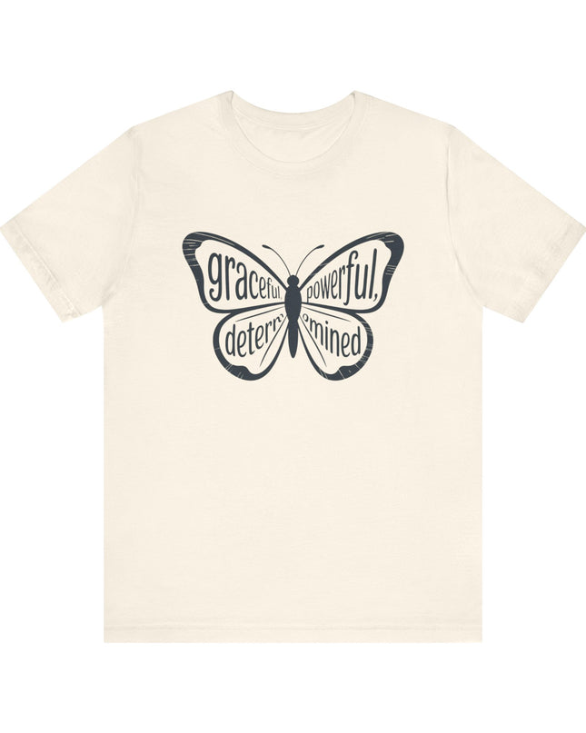 "Butterfly with Words" Unisex Jersey Short Sleeve Tee