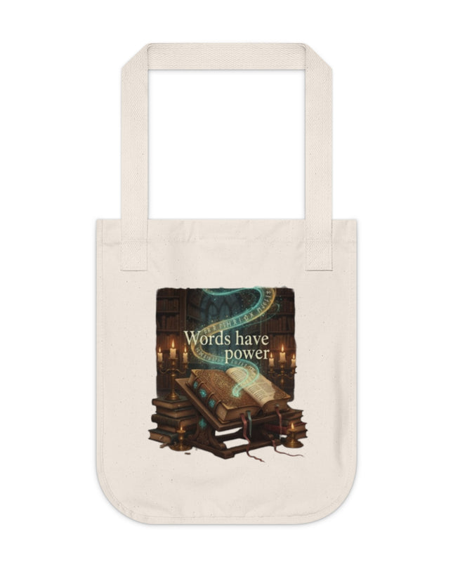 "Words Have Power" Organic Canvas Tote Bag