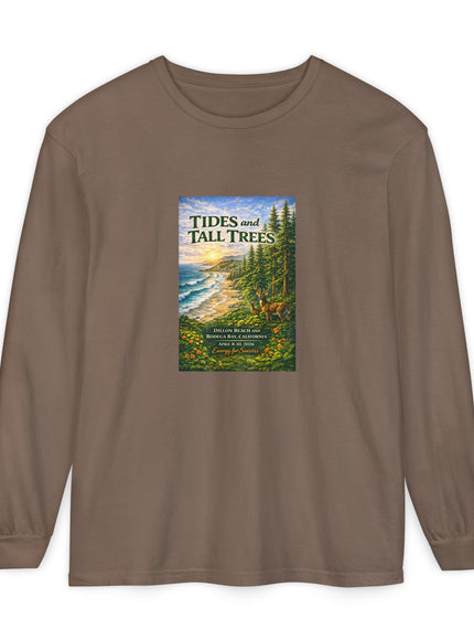 "Tides and Tall Trees" Unisex Garment-dyed Long Sleeve T-Shirt