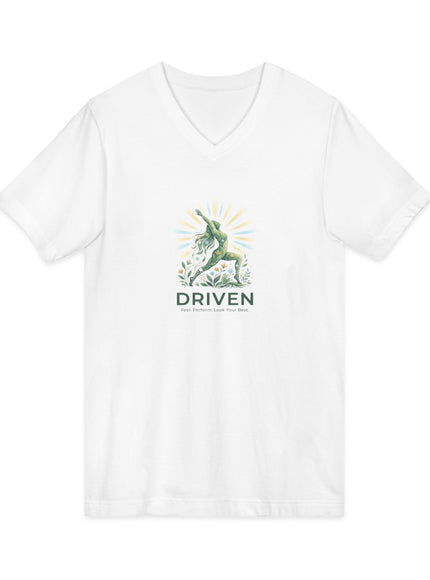 "Driven" Unisex Jersey Short Sleeve V-Neck Tee