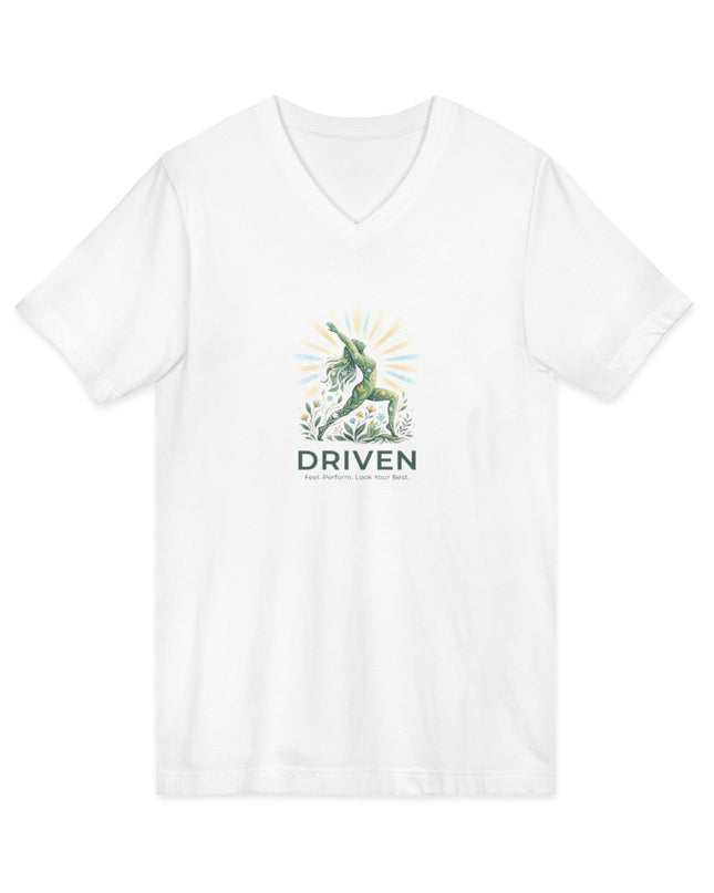 "Driven" Unisex Jersey Short Sleeve V-Neck Tee