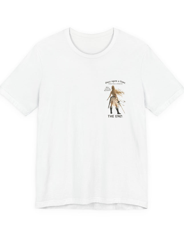 "She Saved Herself" (ink both sides) Unisex Jersey Short Sleeve Tee