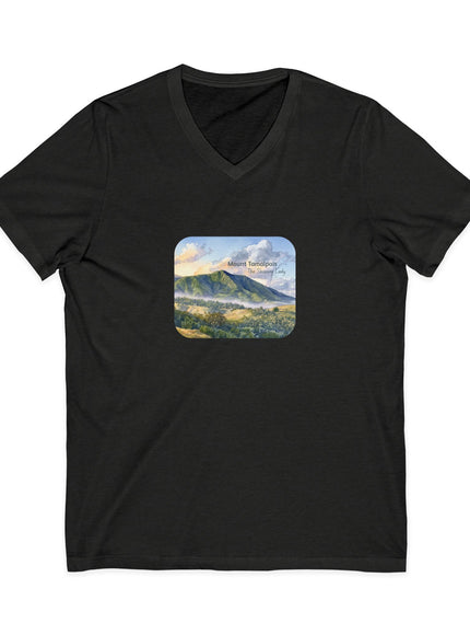 "Mount Tamalpais, the Sleeping Lady" Mount Tamalpais, the Sleeping LadyUnisex Jersey Short Sleeve V-Neck Tee