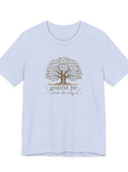 "Grateful For What Already Is" Unisex Jersey Short Sleeve Tee