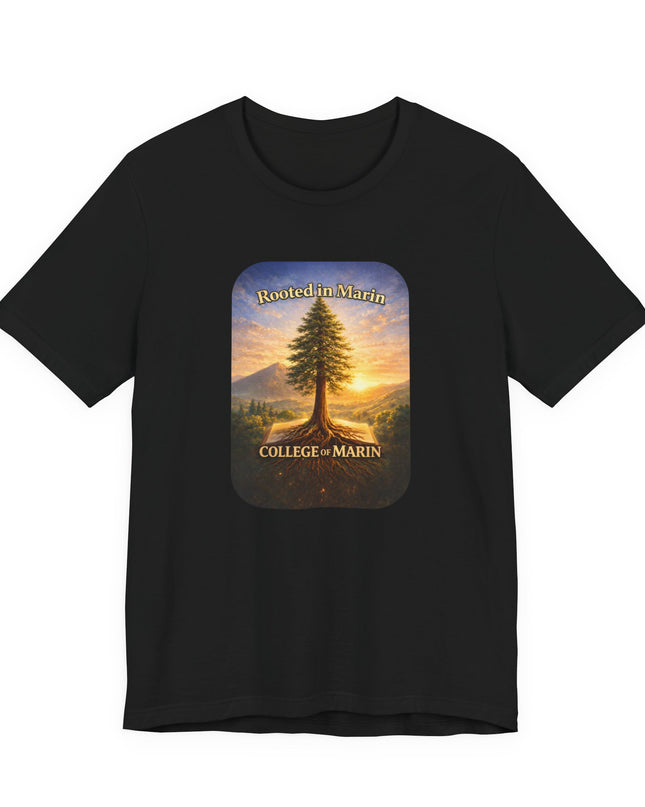 "Rooted in Marin, College of Marin" Unisex Jersey Short Sleeve Tee