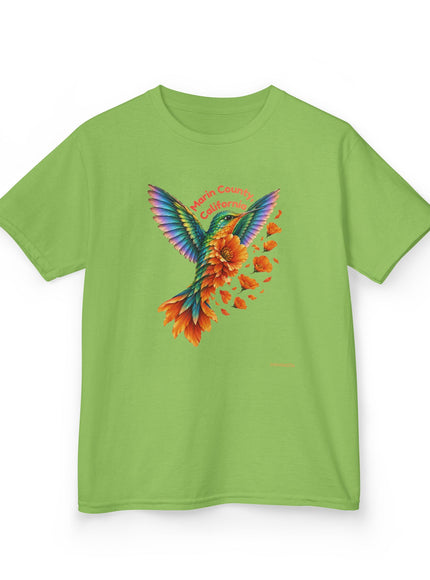 "Hummingbird and Poppies" Kids Heavy Cotton Tee