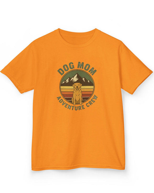 "Dog Mom Adventure Crew" Kids Heavy Cotton Tee