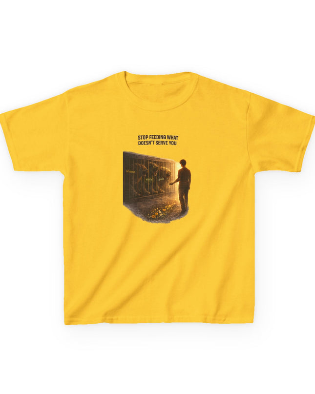 "Stop Feeding What Doesn't Serve You" Kids Heavy Cotton Tee