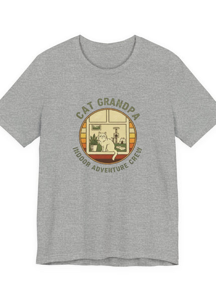 "Cat Grandpa Indoor Adventure Crew" Unisex Jersey Short Sleeve Tee