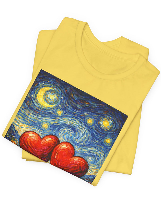 "Valentine's Day - Vincent Van Gogh Style" Unisex Jersey Short Sleeve Tee