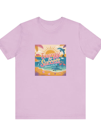"February in Florida, Energy for Success (smaller design)" Unisex Jersey Short Sleeve Tee