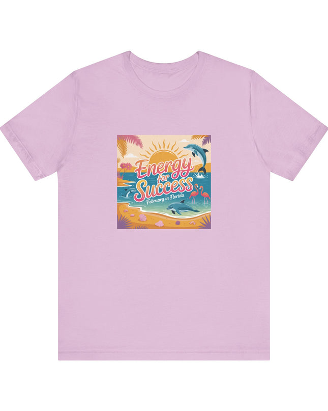 "February in Florida, Energy for Success (smaller design)" Unisex Jersey Short Sleeve Tee