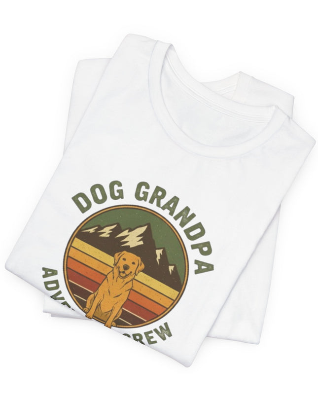 "Dog Grandpa Adventure Crew" Unisex Jersey Short Sleeve Tee