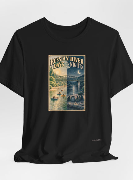 "Russian River Days, Russian River Nights" Unisex Jersey Short Sleeve Tee