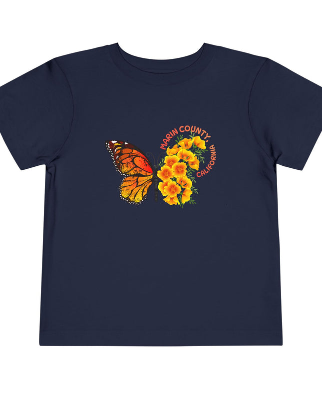 "Butterflies and Poppies Marin County, California" Toddler Short Sleeve Tee