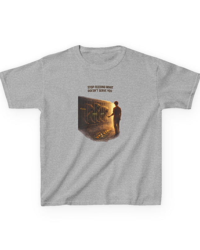 "Stop Feeding What Doesn't Serve You" Kids Heavy Cotton Tee